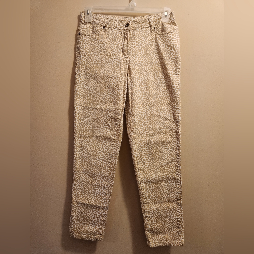 "Multiples" Beige and Brown Patterned Pants